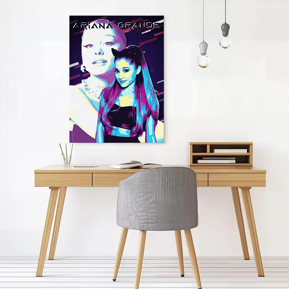 Ariana Grande Canvas Wall Art Poster Custom Wall Paintings Personalized Photo Printing for Bedroom Decoration Room Ornaments