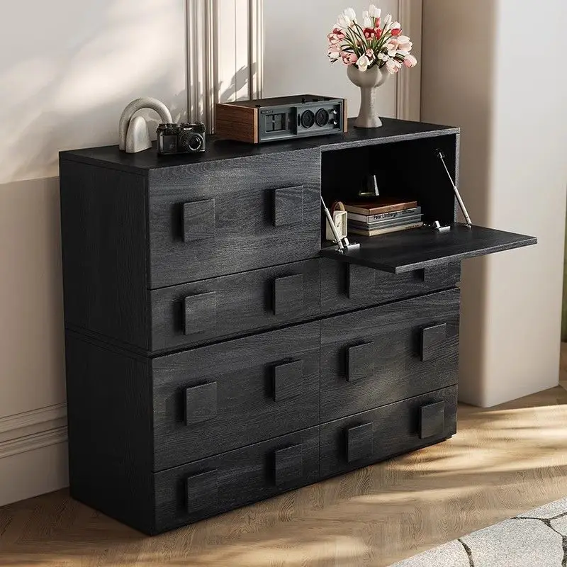 American medieval style card door cabinet, household living room locker combination