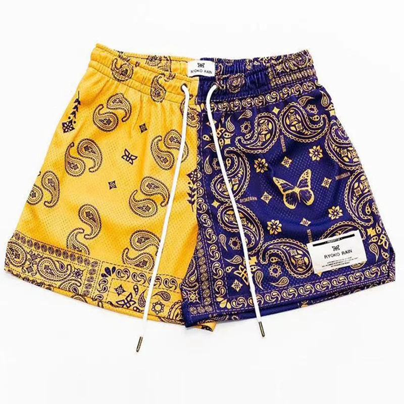 RYOKO RAIN Shorts de secagem rápida para homens e mulheres, calça casual de praia, malha esportiva, nova moda verão