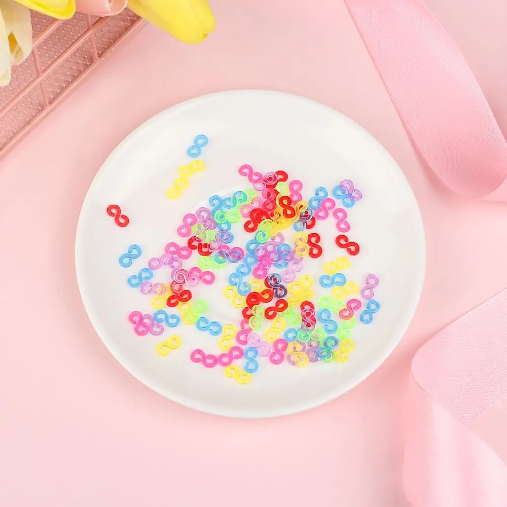 Colorful Braided Jewelry Making DIY Loom Bands Kit Rubber Band Clips  Clasp S Clips Jewelry Connectors