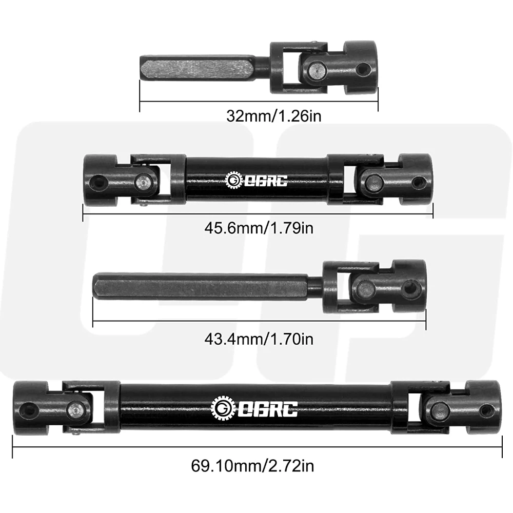 Esilun poros Drive baja driveshat Tengah untuk Axial SCX24 Jeep Gladiator AXI00005 Aksesori Upgrate