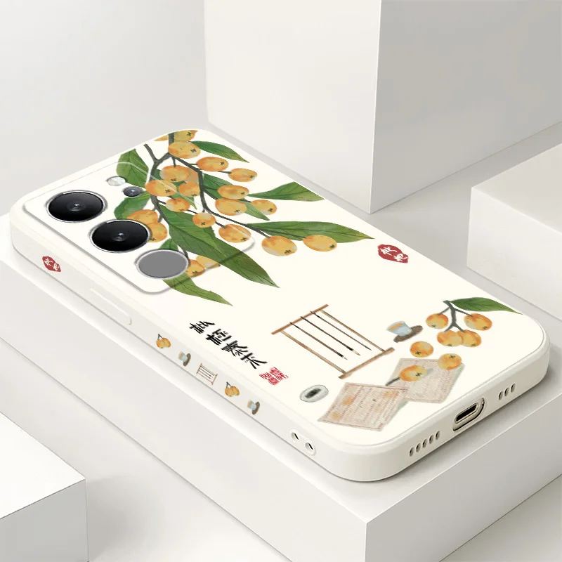 

Beautiful Loquat Phone Case For VIVO V50 V40 V30 V29 V29E V27 V27E V25 V25E V23 V23E V21 V20 Y20 Y12 Y21 Y22 Y50 Y35 Pro 4G 5G