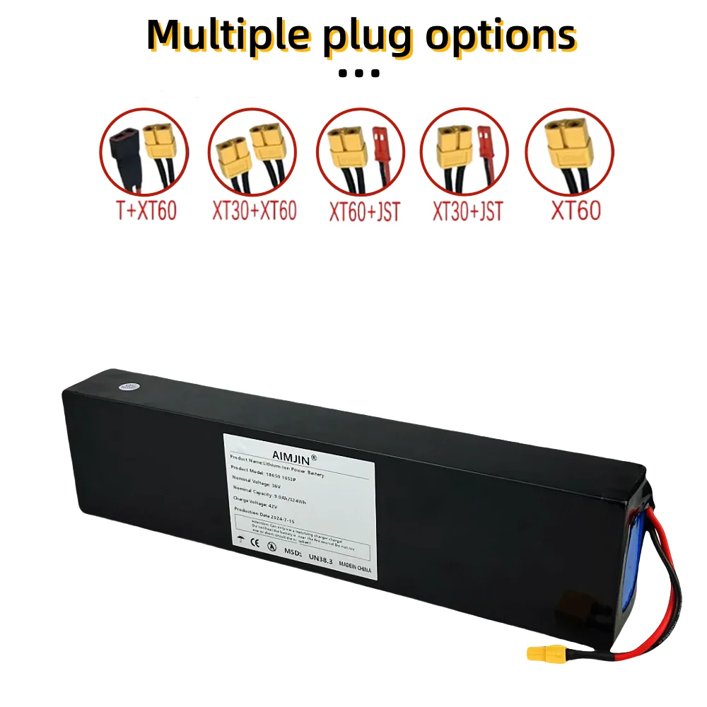 

for KugooS2/S3/S4/M2 36V battery 9000mAh, 18650 lithium 10S3P battery pack, suitable , scooters, etc., with BMS