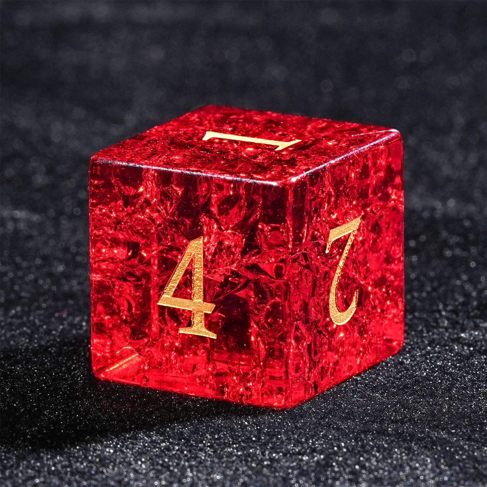 7 Uds. DND Rabbit Logo Burst dados de piedras preciosas de cristal rojo dados poliédricos de múltiples caras para juego D & D COC juego de rol mesa RPG