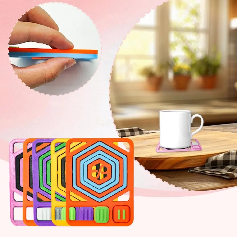 Draaibaar ontwerp Creatieve onderzetters Gyro Hittebestendig Antislipoppervlak Draaibare onderzetters Gyro 360 graden draaibaar Duurzaam