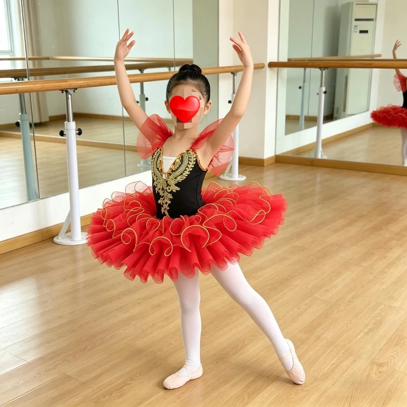 Vestido de tutú clásico de ballet para niñas, disfraz de bailarina de tul suave, vestido de tutú de ballet suave para niñas, para actuaciones de baile.