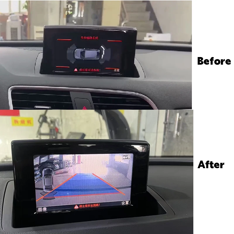 Reverse Camera For Audi Q3 RSQ3 8U 2013-2018 Original Screen refit Handle Reverse image Front Rear View Plug and Play