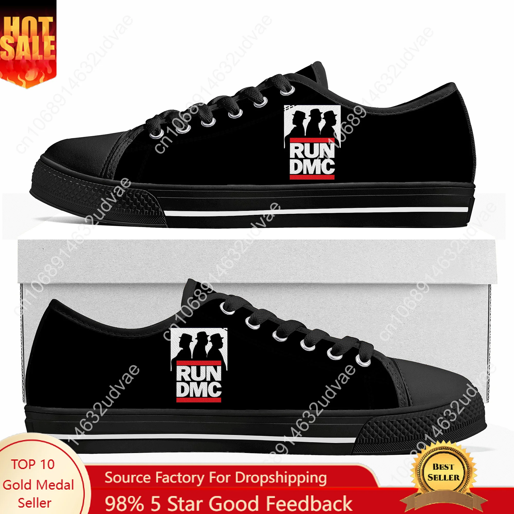 

Run DMC Low Top High Top Sneakers Mens Womens Teenager High Quality Canvas Sneaker 3D Print Casual Shoes Personalized Shoe