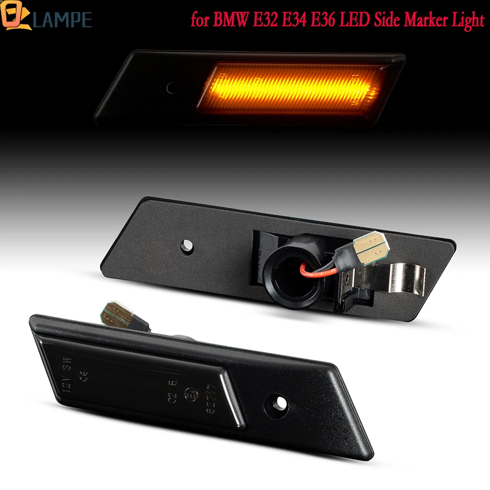 

2PCS Normal Flashing Turn Signal Light LED Side Marker Lamp For BMW E32 E34 E36 1990-1996 M3 M5 3 5 7 Series