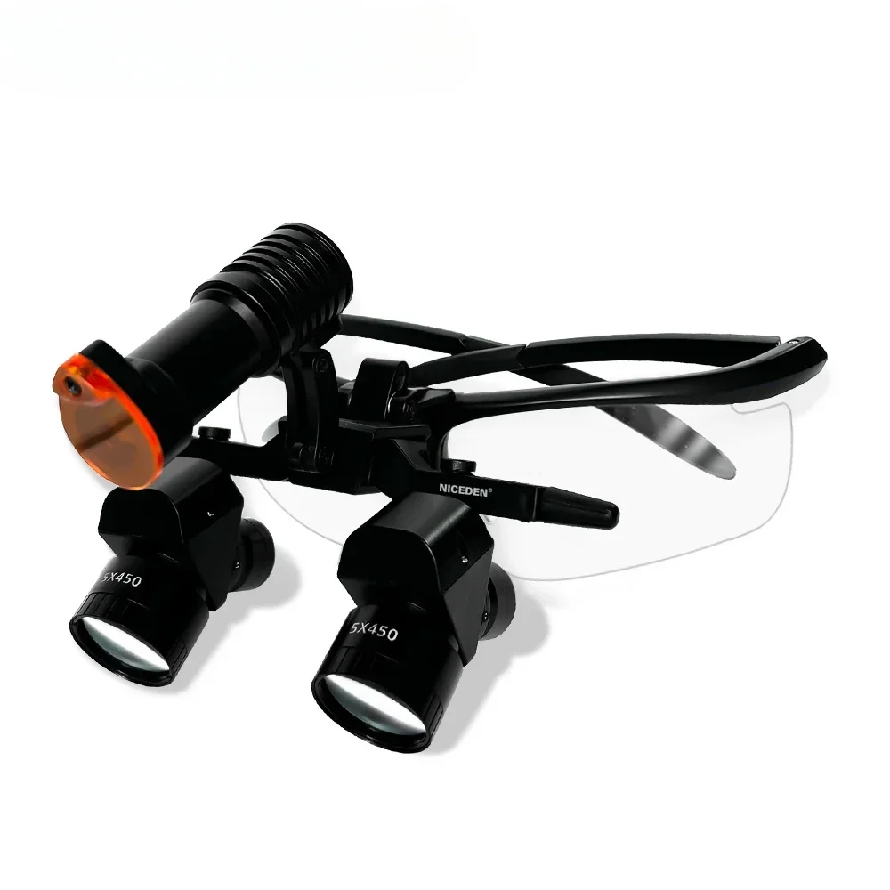 4X 5X 6X Dentals Binocular Magnifying Loupes 5W Surgery Medical Headlamp Lithium Battery 300-600mm