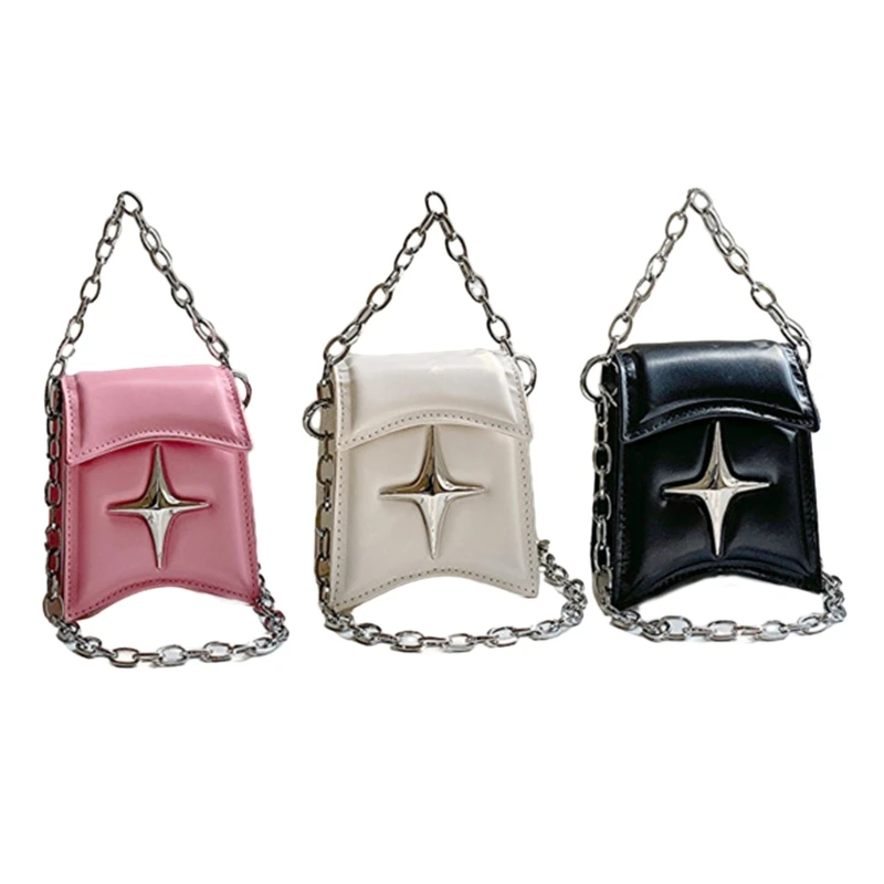 Bolsa de ombro feminina bolsa de corrente bolsa da moda bolsa estrela clutches bolsa feminina E74B