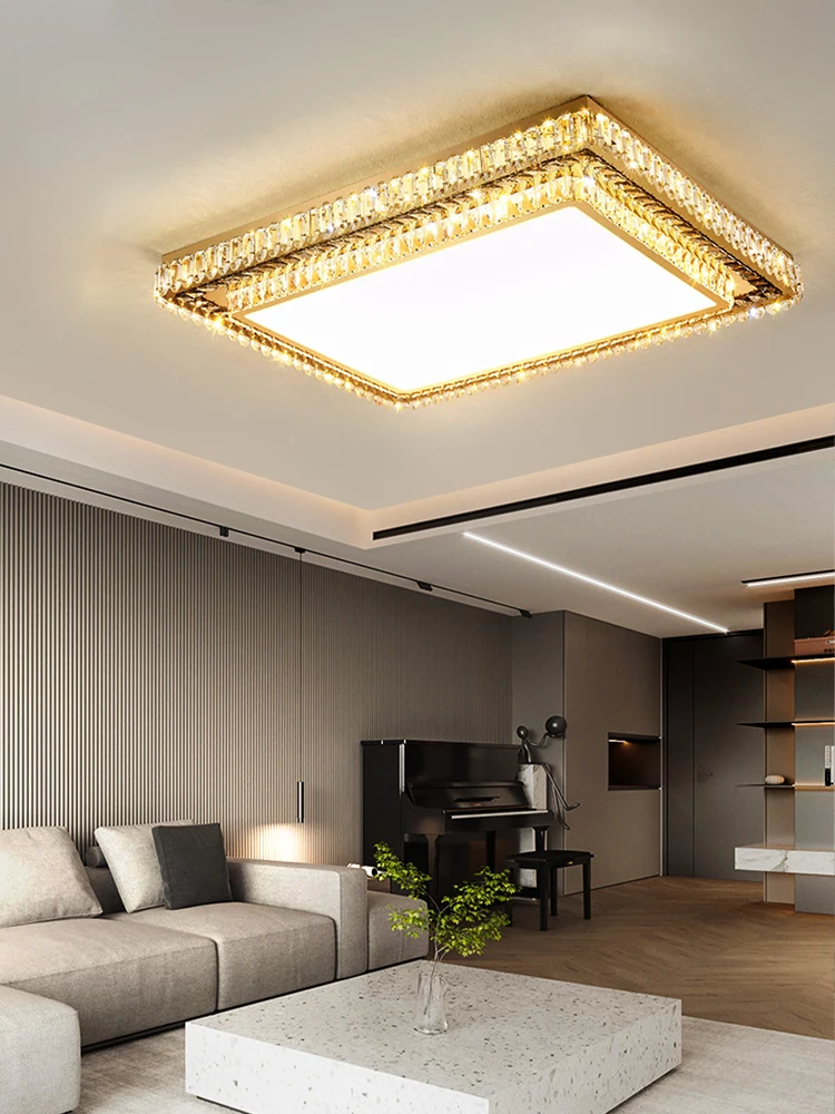 

Modern Crystal Surface Mounted Ceiling Lights New LED Lamps Lighting Fixture Home Lustres for Living Room Decor Lampara Techo