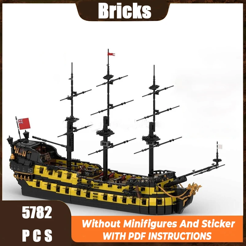 

Exquisite New Product MOC Building Blocks Navigation Model Royal Navy Angel Technology Modular Children's Toy Gift DIY Assembly