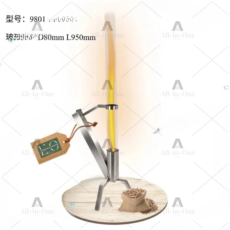 Gas Heater Accessories - Heater Glass Tube, Individual Foam Packaging with Silicone Washer