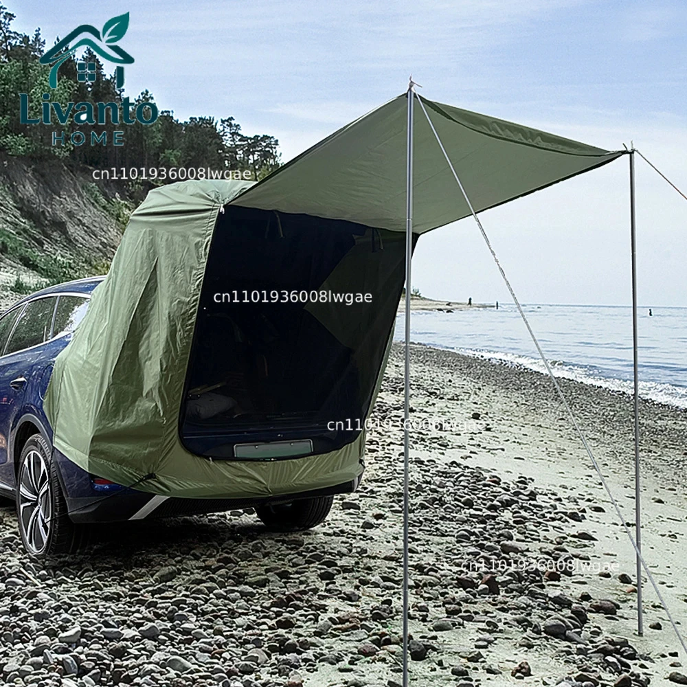 

Outdoor Car Rear Extension Tent Camping Picnic Awning Canopy Sunshade Rainproof Waterproof Vehicle Tail Tent