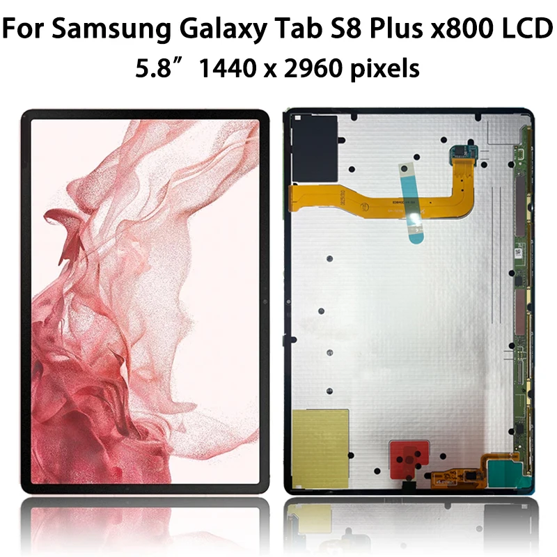 Imagem -03 - Super Amoled Touch Screen Digitalizador Display Lcd para Samsung Tab s8 Plus s8 Plus Sm-x800 Sm-x806 124 Pol