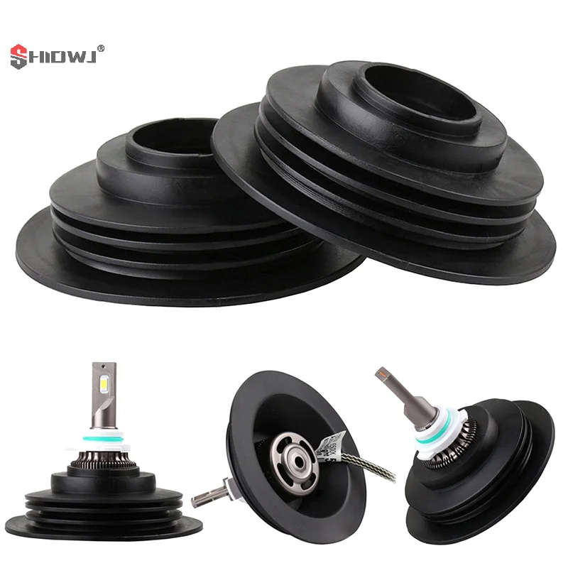 2Pcs Car LED Headlight Rubber Dust Cover Motorcycle Headlamp Bulb Waterproof Sealing Cap For H1 H3 H4 H7 H8 H9 H11 H7 Head Light