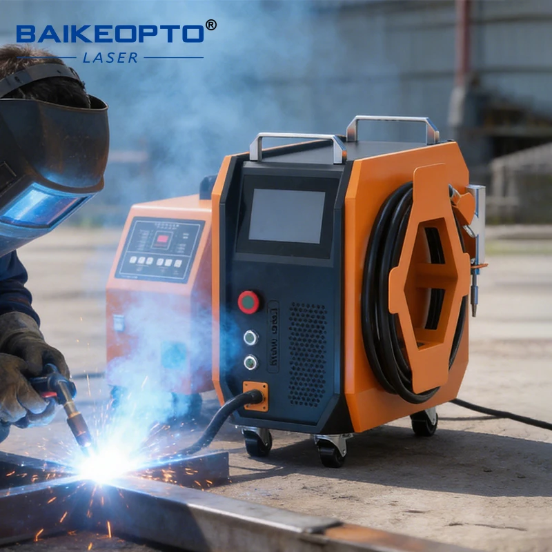 Portable 5 in1 Air Cooled Handheld Laser Welder Cutting Cleaning Rust Remover Fiber Welding Machine for Metal Steel