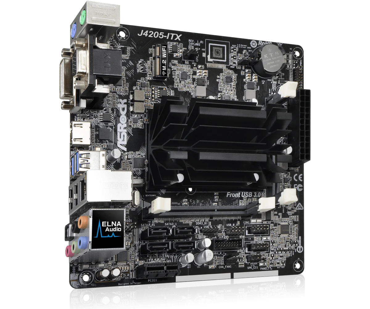 ASRock J4205-ITX Mini-ITX Motherboard 2xDDR316GB Intel Quad-Core Pentium Processor J4205 Integrated Intel HD Graphics 505 HDMI