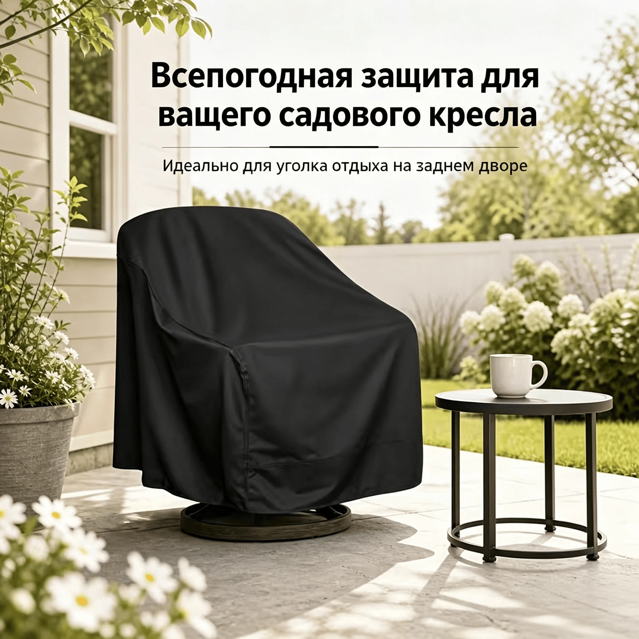 Black Oxford Rotating Chair Cover Computer Chair Protective Cover