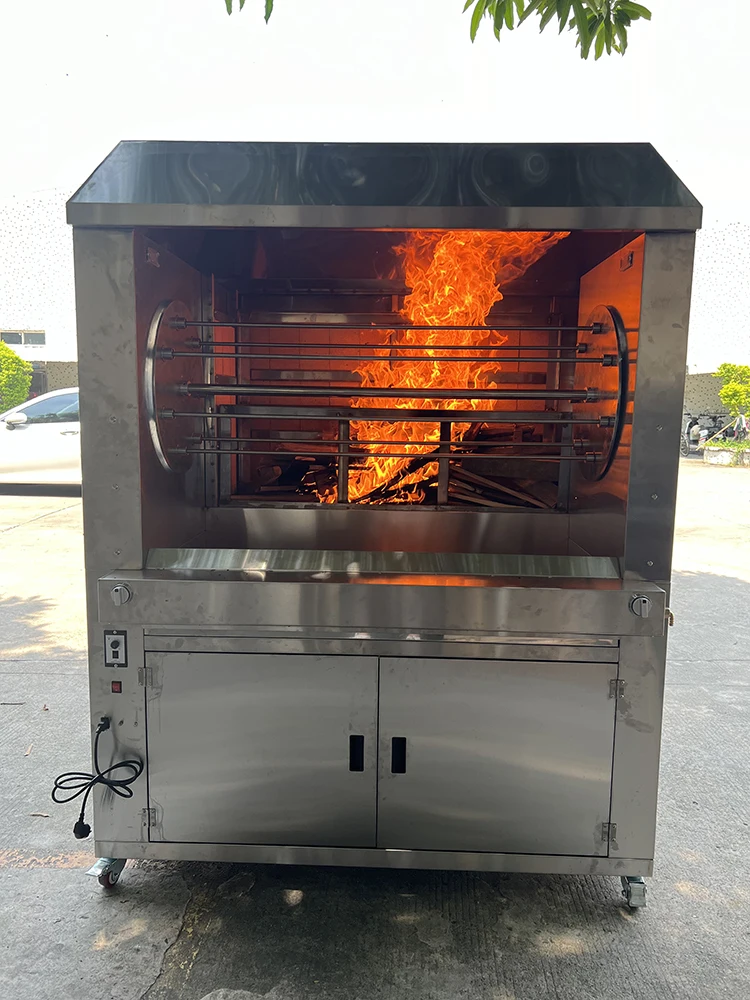 Stainless steel grilled oak chickengrilled automatic charcoal oven