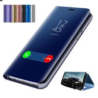 Mirror View Smart Flip Case For Samsung Galaxy Note 8 9 10 20 Plus Ultra Luxury Original Magnetic Fundas On Leather Phone Cover