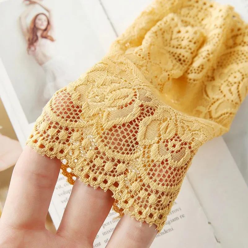 Ladies Short Lace Half Finger Lace Sunscreen Gloves Open Finger Ceremony Wedding Decoration