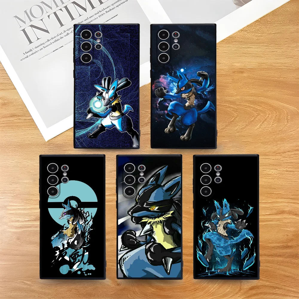 

Lucario Art Painting Phone Case For Samsung Galaxy S25 S24 S22 S23 Ultra S21 S20 Plus 5G Frosted Non-Slip Full Cover