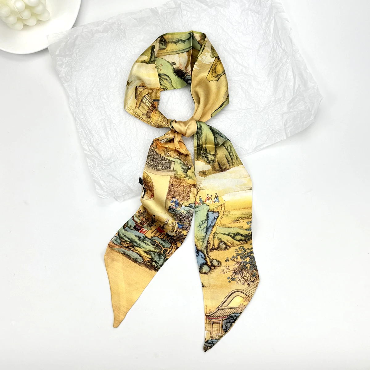 Yeni Kurdele İpek Uzun Atkı Ka - Silk Tie Woven incelemesi ve fiyatı