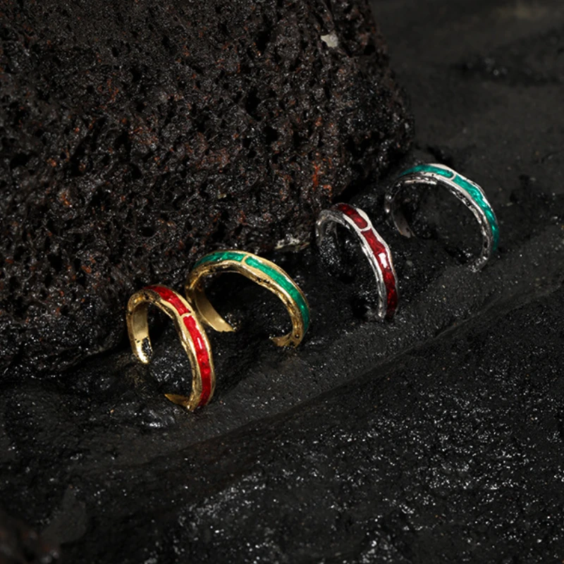 Concise S925 Sterling Silver Thin Ring Drip Glue Versatile Stacking Wearing Rings for Women Fashion Jewelry Sexys Party Gift 551