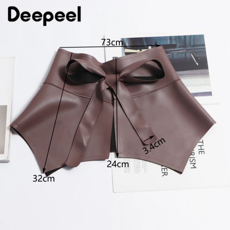 1 قطعة Deepeel 24-32*73 سنتيمتر موضة النساء مشد أحزمة بولي Leather الجلود الخصر Cummerbunds الكورسيهات تي شيرت فستان حزام الزخرفية اكسسوارات