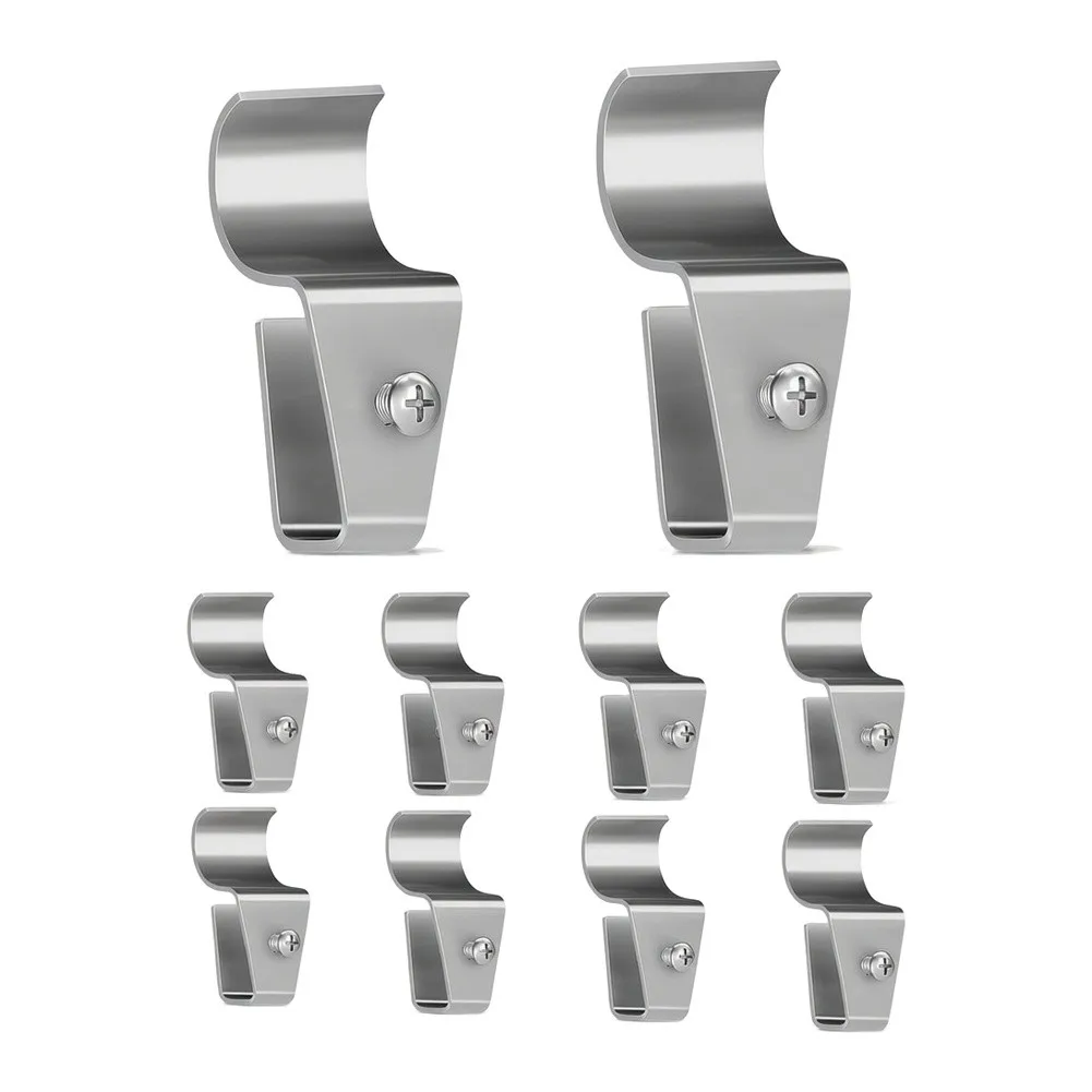 10/20pcs Stainless Steel Vinyl Siding Hooks For Easy Outdoor Display Of Banners Planters And Festive Items On Home Exteriors
