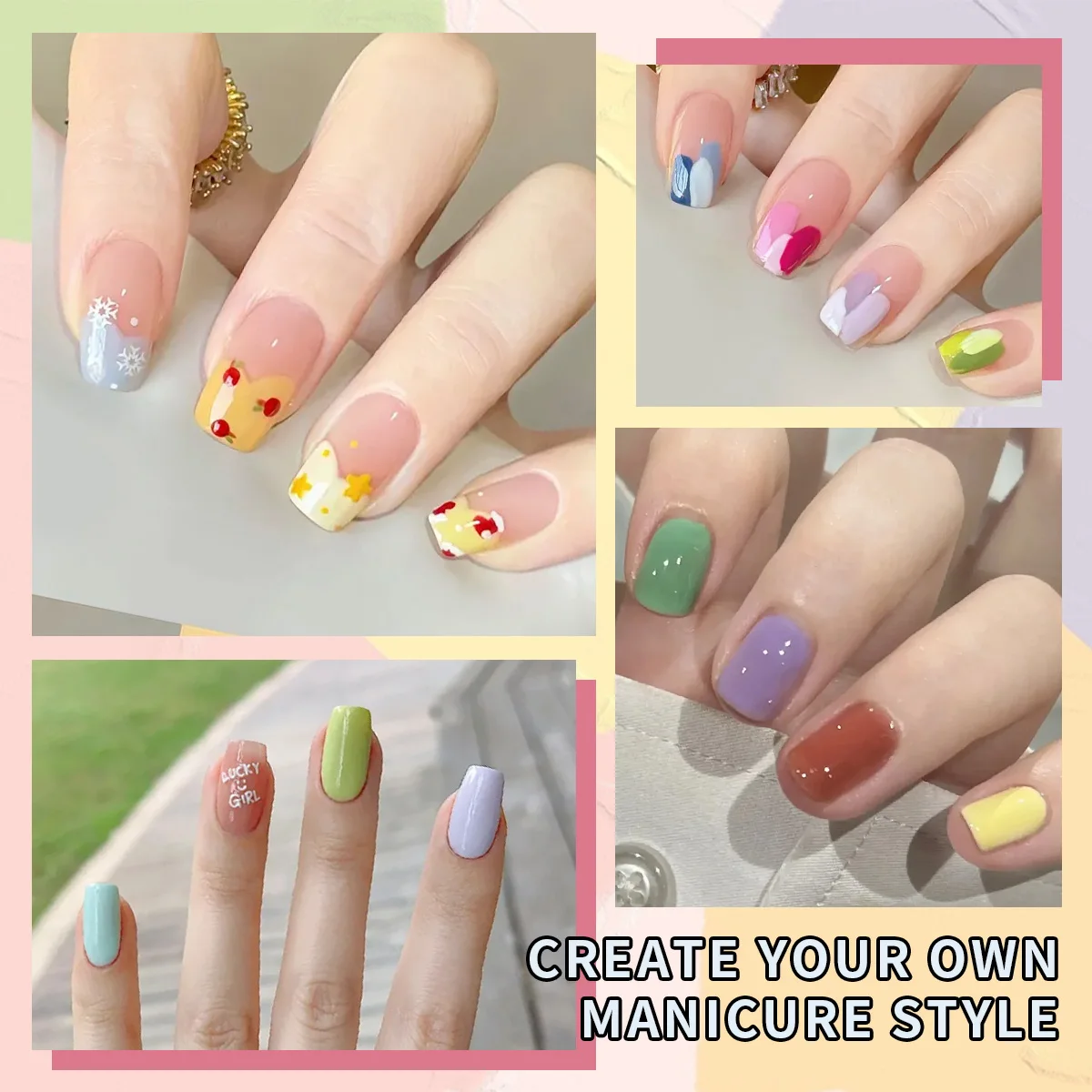 Gel Nagellak Set 12 STKS Macaron Kleuren serie 8 ML Glitter Art Nail Gel Kit voor Beginner Manicure Art Salon/Thuis Cadeau voor Vrouwen