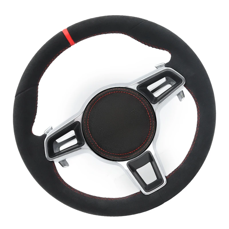 

Car Leather Steering Wheel Suitable for Porsche Macan Cayenne Turbo 911 991 981 970 996 987 997 992 958 Alcantara Steering Wheel