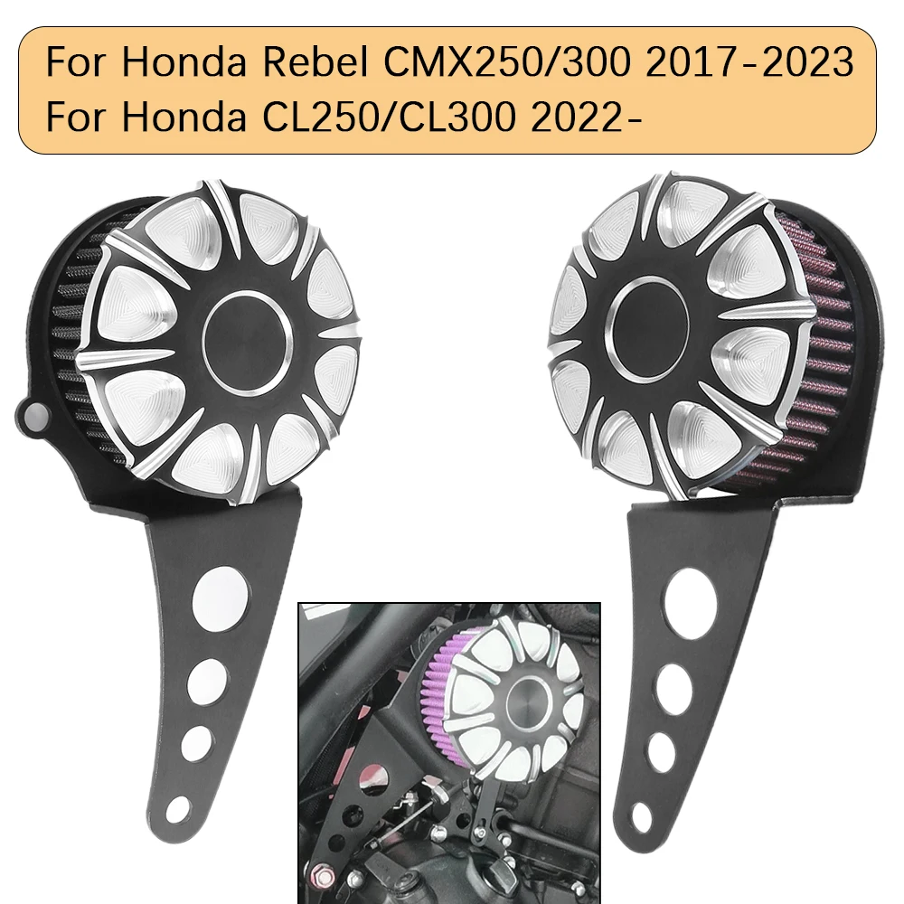 

Motorcycle Air Filter Cleaner Cover For Honda Rebel CMX250/300 CMX300 2017-2023 CL250/CL300 2022- Right Side Engine Decorative