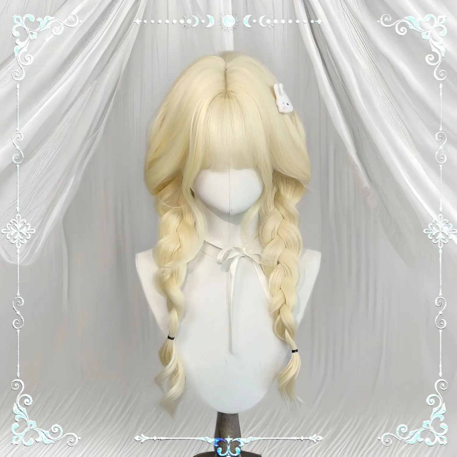 ‌ باروكات لوليتا للنساء - شعر باربي طويل مموج لعام 2025، باروكة دانتيل كاملة، إكسسوارات أزياء تنكرية