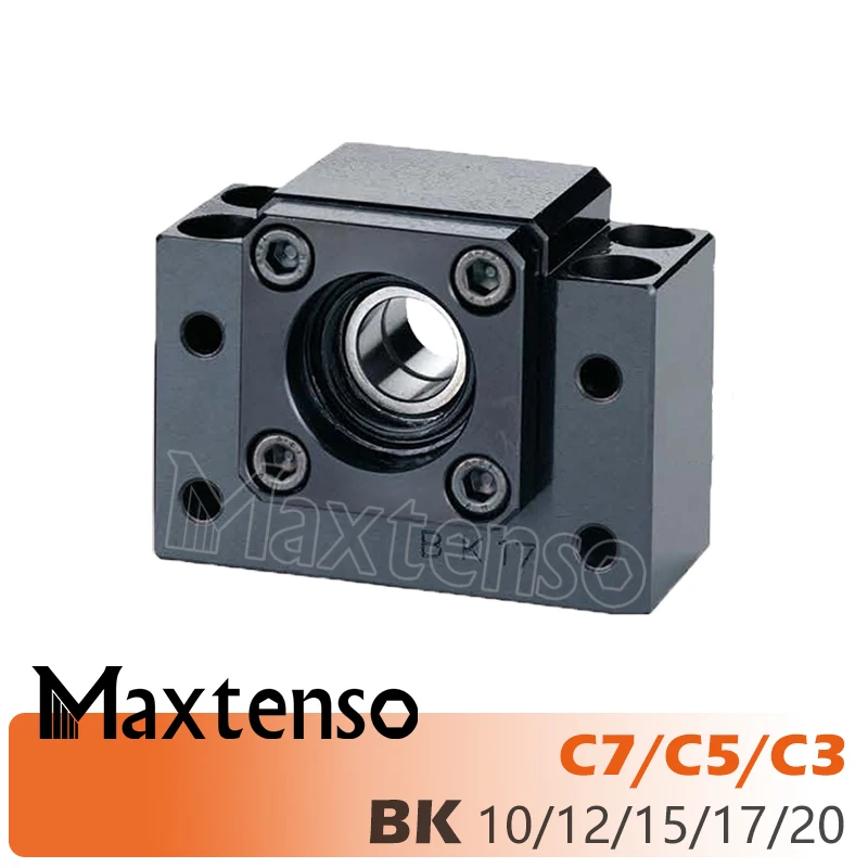 

MAXTENSO BK Support Unit Professional BK10 BK12 BK15 BK17 BK20 Fixed-side C3 C5 C7 Ball Screw TBI SFU1605 Premium BF12 CNC Part