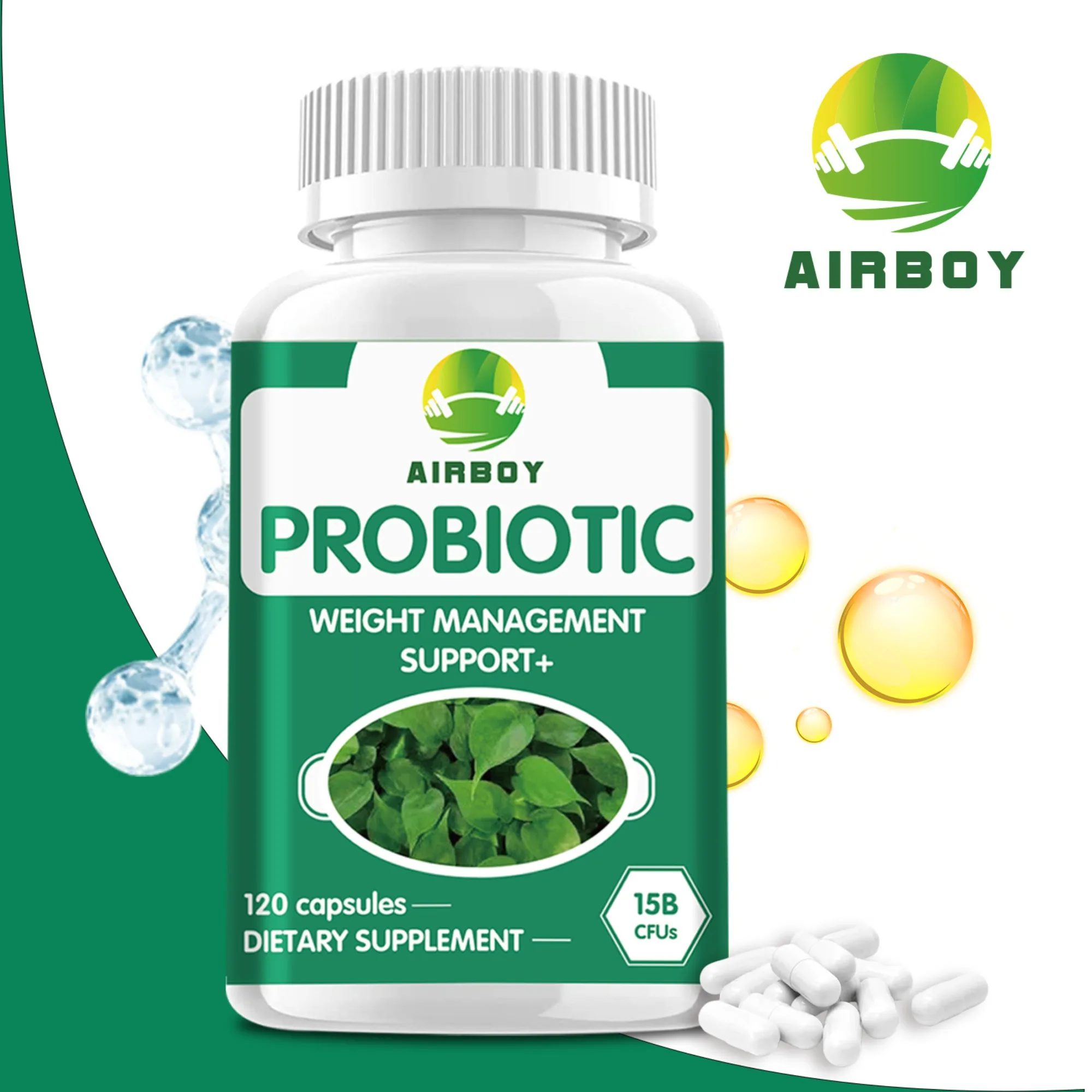 

Probiotics Capsules - Promote Energy and Fat Metabolism, Enhance Immunity and Improve Digestive Function - 120 Capsules