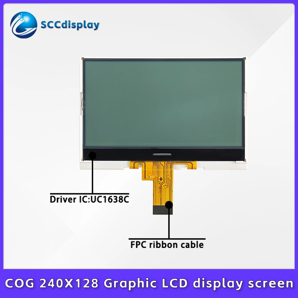 Industrial grade 240128 LCM display module SJXD240128A038 UC1638C driver Emerald backlight lcd 240X128 graphic dot matrix screen