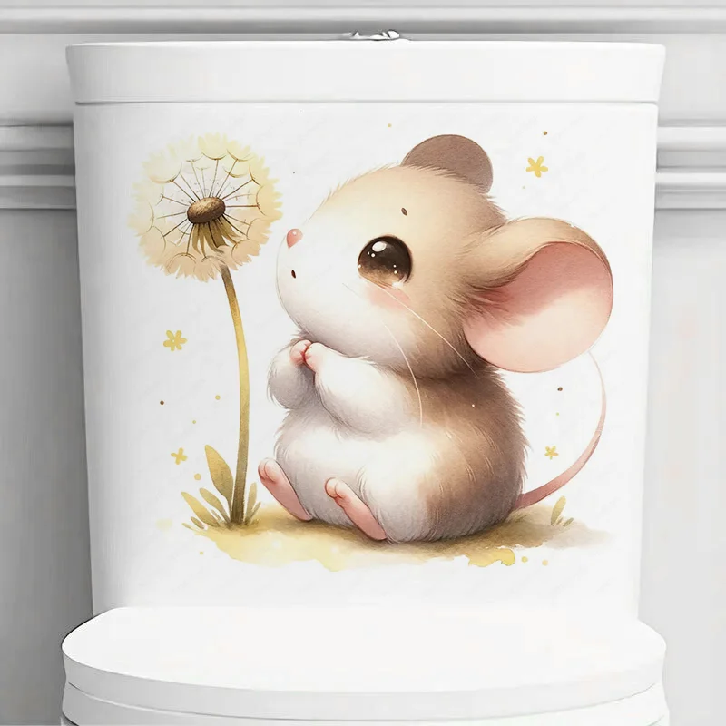 

T2106#Mice Wish Wall Decal - Dreamy Watercolor Woodland Pathway Home Decor - Self-Adhesive Plastic Wall Sticker for Bedroom