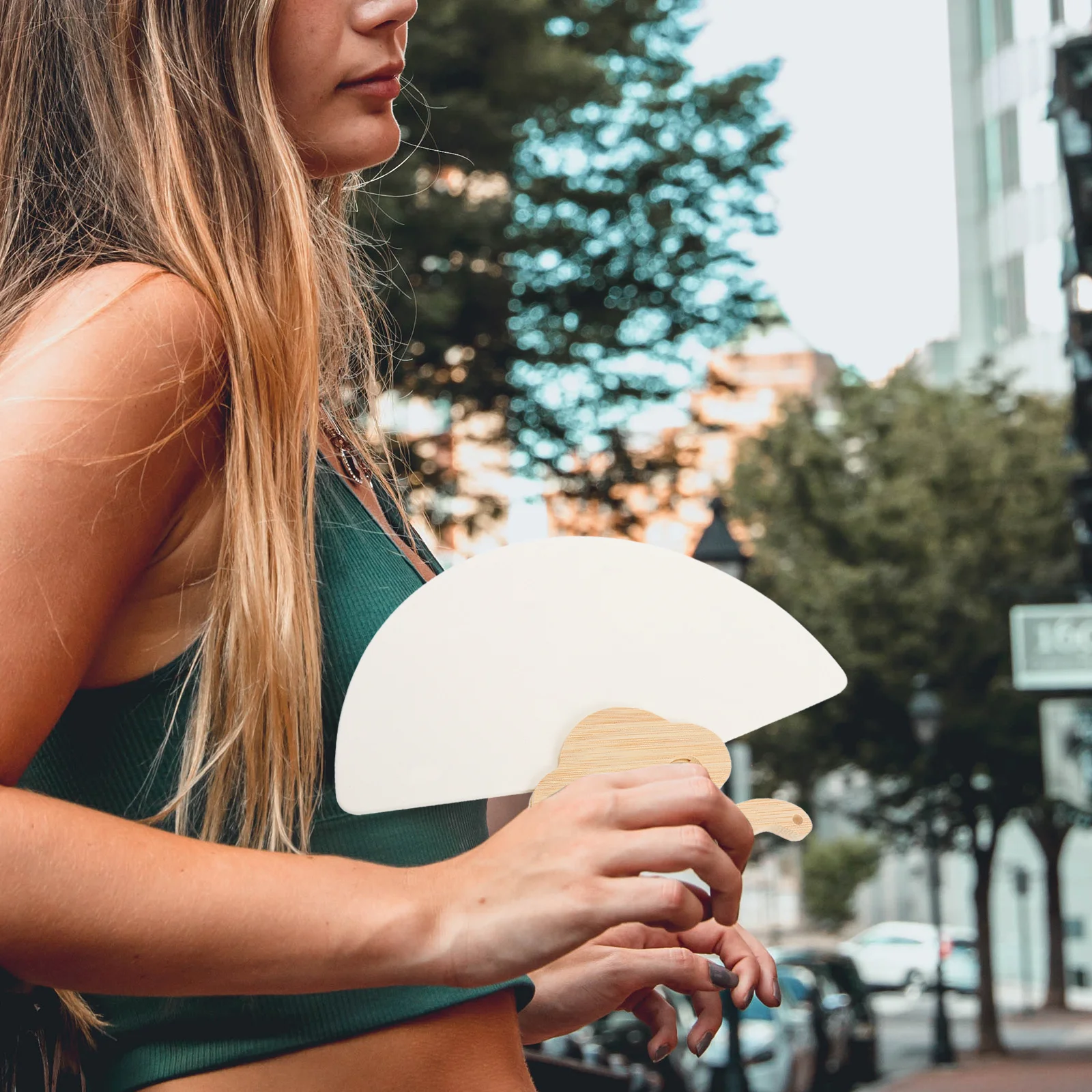 

DIY Lacquer Fan Kit Paper Wood Finish Paintable Handheld Fan for Wedding Church Guests Craft Paper Fans Handheld