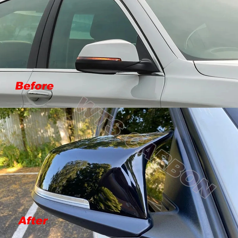 

ABS Glossy Black M Look Replacement Side Mirror Cover Caps for BMW F10 F11 F18 F07 F12 F13 F06 F01 F02 2014-2018