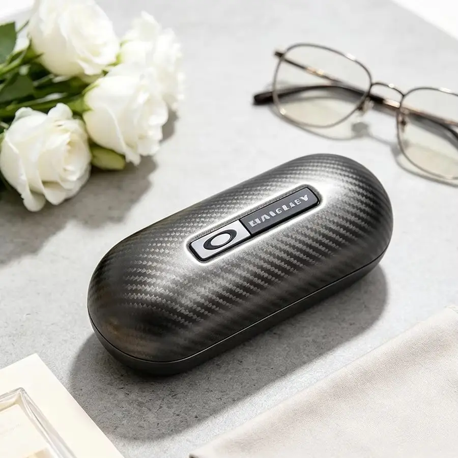 Oakley Carbon Fiber Hard Sunglasses Case Anti-pressure Portable Sports Eyewear Box Travel Storage Gift for Cycling Men Women