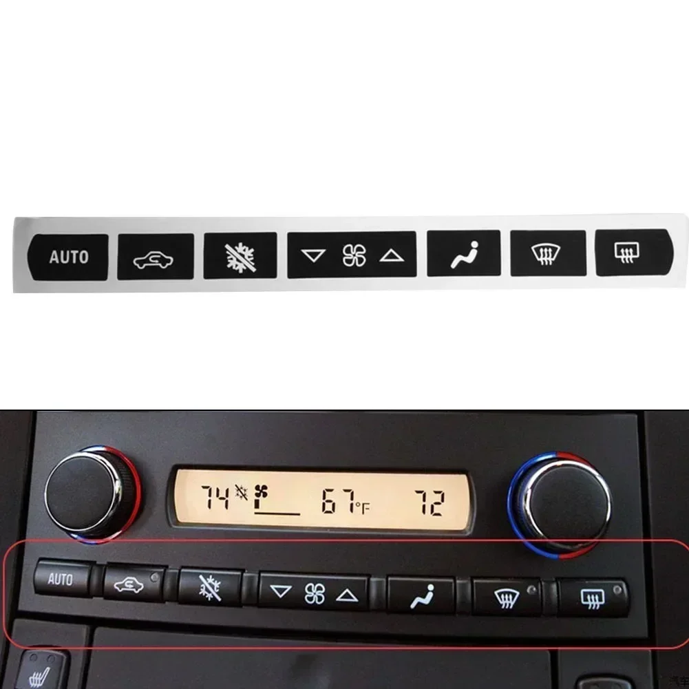 High Grade Vinyl Sticker Accessories A/C Climate Control Button Repair Decal Sticker For Corvette C6 2005,2006,2007,2008-2013