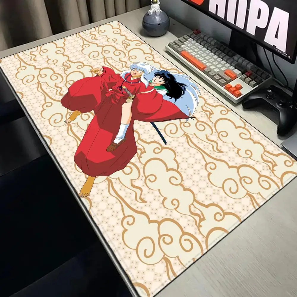 Anime Inuyasha Mouse Pad Abstraction Art Game Mousepad Gamer Computer Accessories Large Gaming Mouse Mat Non-Slip Desk Mat