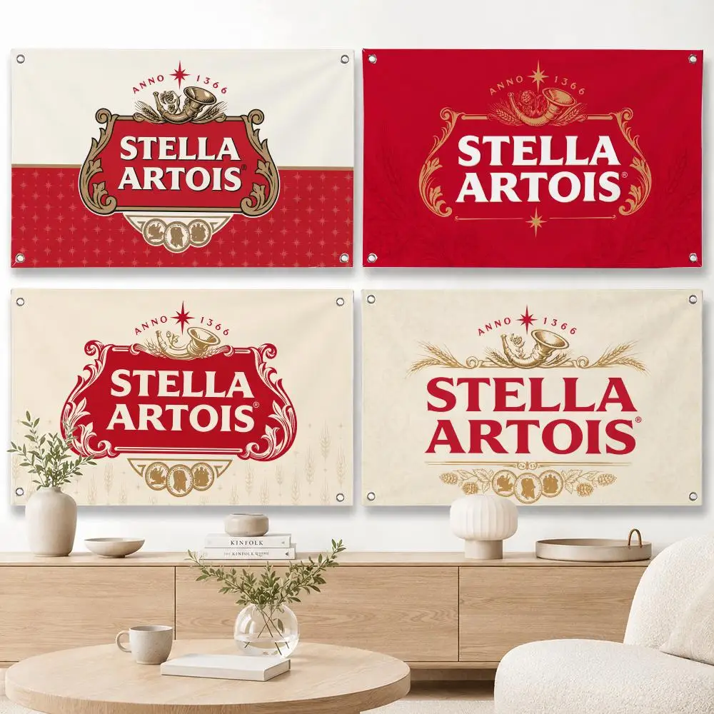 Brand Stella Artois Flags Home Yard & Garden Decor Banner - Indoor Outdoor Wall Hanging Flag