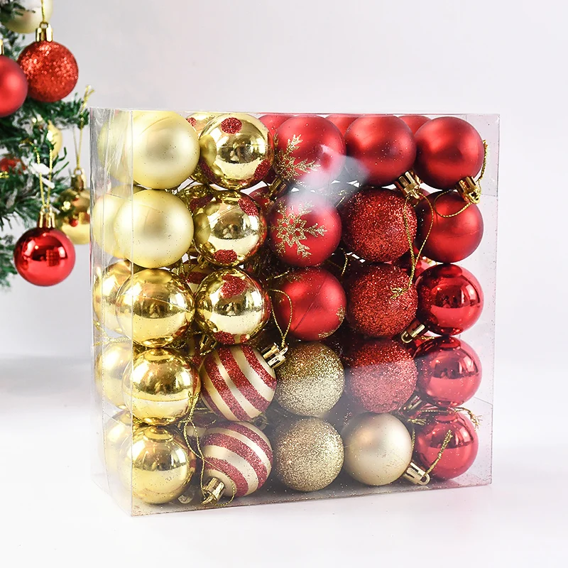 

50Pcs Christmas Tree Decoration Balls Bauble Xmas Party Hanging Ball Ornament Home Navidad New Year Christmas Gift Supplies