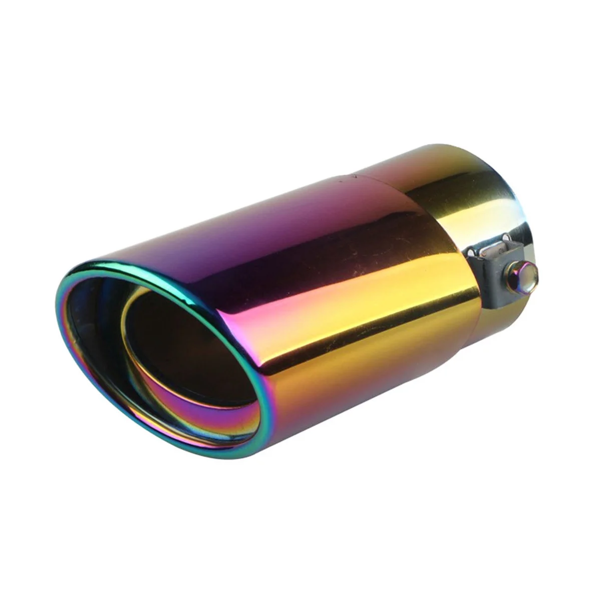 Car Stainless Steel Multicolor Straight Exhaust Tail Throat Round Tube Universal Fits Car