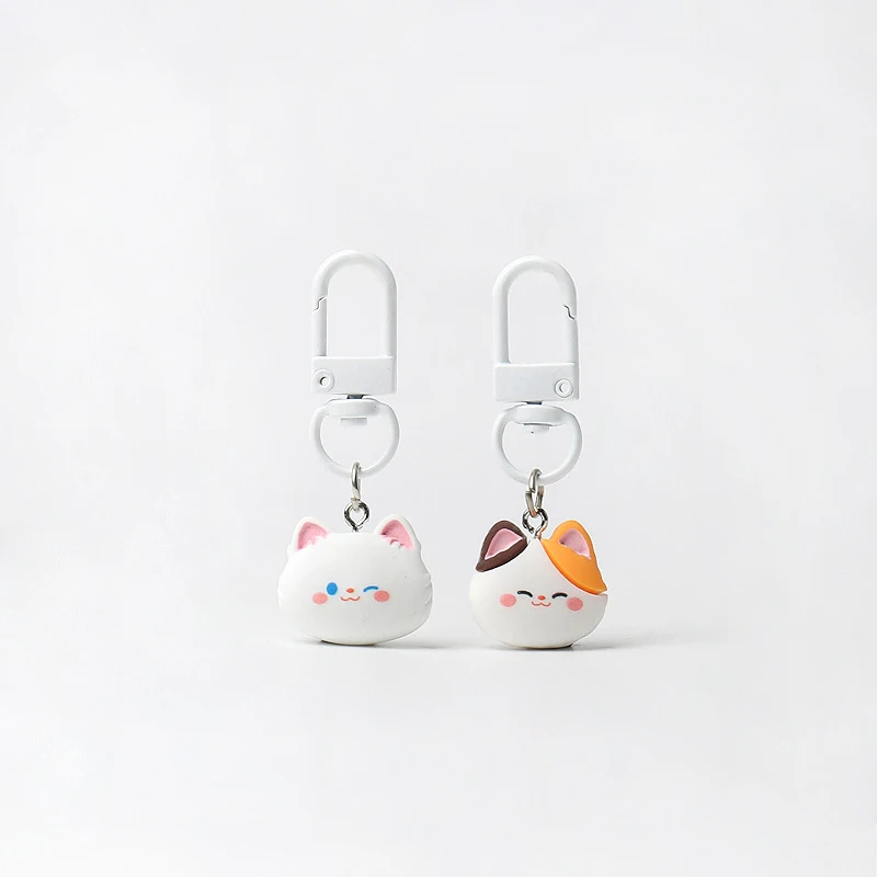 Lovely Cartoon Cat Keychain Cute Husky Keyring Car Key Holder Bag Pendant Earphone Camera Hanging Decoration