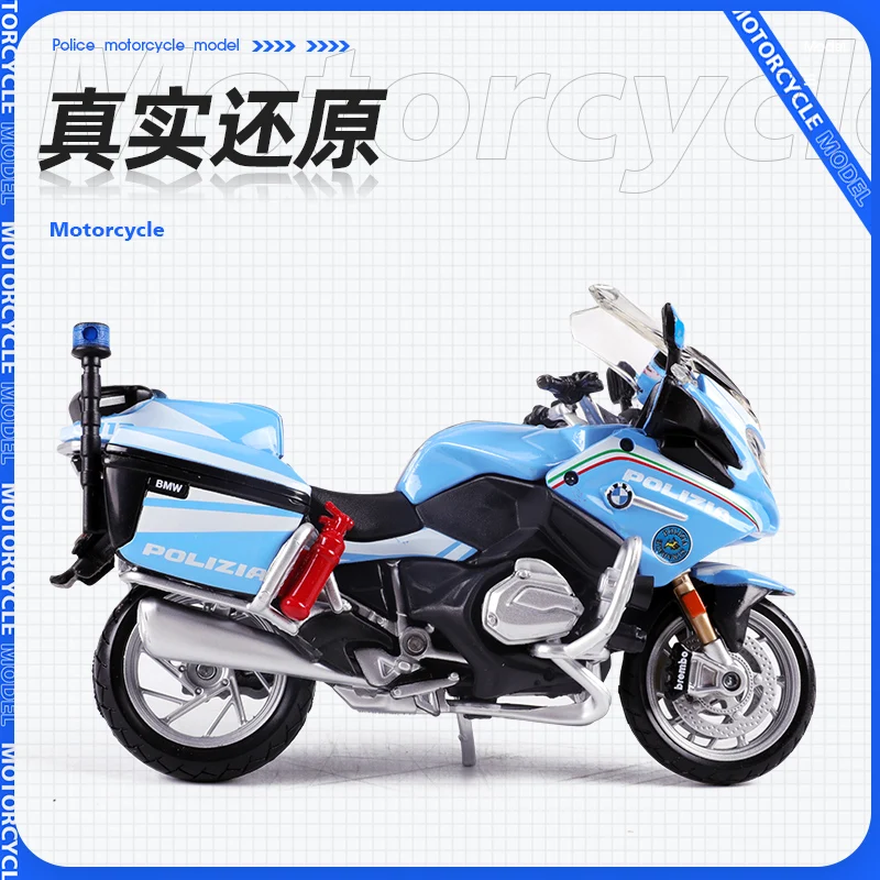 Maisto 1:18 BMW R 1200 RT Police Motorcycle Model Die-casting Toys Collection Kids Toys y